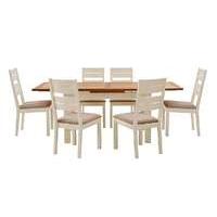 Compton Extending Dining Table and 6 Slatted Chairs