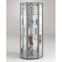 corner glass display unit