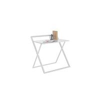Compact Folding Easy Clean Desk - White.