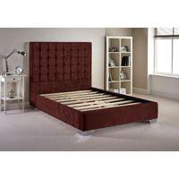 Coppella Velvet Divan Bed Frame Mulberry Velvet Fabric Small Single 2ft 6