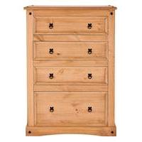 Corona Solid Pine 4 Drawer Chest