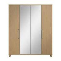 Copenhagen 4 Door Wardrobe with Mirror