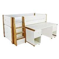 Corvo Midsleeper with Pull Out Desk and 3 Drawer Chest