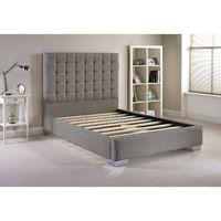 coppella fabric divan bed frame silver chenille fabric super king 6ft