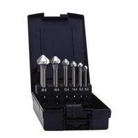 Countersink set 6-piece 6.3 mm, 8.3 mm, 10.4 mm, 12.4 mm, 16.5 mm, 20.5 mm HSS Exact 50708 Cylinder shank 1 Set