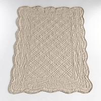 Cotton Bedside Rug, Quilted Style