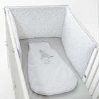 cotton percale crown print cot bumper