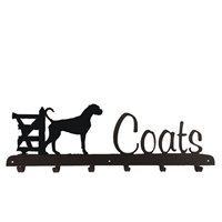 coat rack in boxer dog design