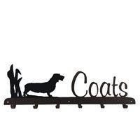 coat rack in wire haired dachshund design