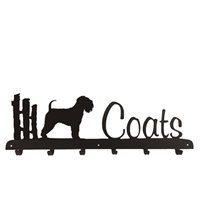 coat rack in soft wheaten dog design