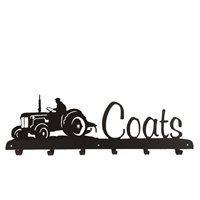 COAT RACK in Little Blue Tractor Design