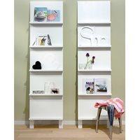 contemporary 5 shelf display unit in pine