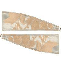 Colours Caraway Duck Egg & Gold Floral Jacquard Curtain Tie Backs Pack of 2