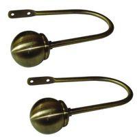 Colours Athena Brass Effect Ball Curtain Hold Backs Pack of 2