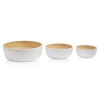 Colours White Lacquered Bamboo Bowl