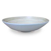 Colours White Lacquered Bamboo Dish