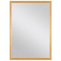 colours kahiwa oak effect framed rectangular mirror h620mm w 920mm