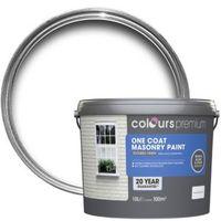 colours premium white matt masonry paint 10l