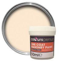 Colours Premium Magnolia Matt Masonry Paint 50ml Tester Pot