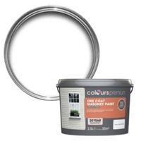 colours premium white matt masonry paint 25l