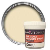 colours premium devon cream matt masonry paint 50ml tester pot