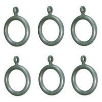 Colours Plastic Curtain Ring (Dia)16mm Pack of 6