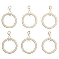 Colours Modern Gold Effect Metal Curtain Ring (Dia)25mm Pack of 6