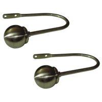 Colours Athena Stainless Steel Effect Ball Curtain Hold Backs Pack of 2