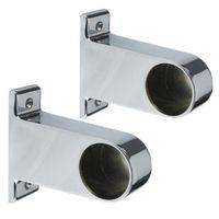 Colorail Chrome End Bracket (Dia)32mm Pack of 2