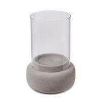 Colours Grey Concrete & Glass Candle Holder