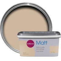 colours warm beige matt emulsion paint 5l