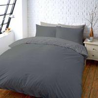 colours zen plain striped grey single bed set