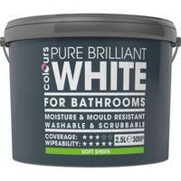 Colours White Soft Sheen Emulsion Paint 2.5L