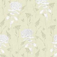 Colours Hydrangea Green Floral Wallpaper