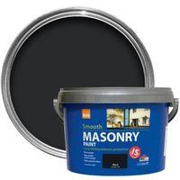 Colours Black Matt Masonry Paint 2.5L