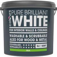 colours white silk emulsion paint 5l