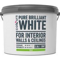 Colours White Silk Emulsion Paint 2.5L