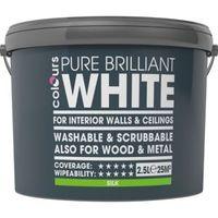 colours white silk emulsion paint 25l