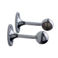 colorail chrome effect end bracket dia25mm pack of 2