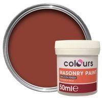 colours brick red matt masonry paint 50ml tester pot