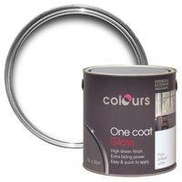 Colours One Coat Interior & Exterior Pure Brilliant White Gloss Wood & Metal Paint 2.5L