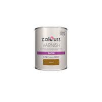 colours indoor walnut satin wood varnish 750ml