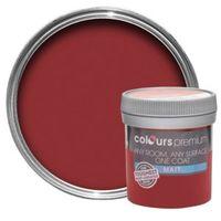Colours Premium Classic Red Matt Emulsion Paint 50ml Tester Pot