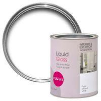 Colours Liquid Gloss Interior & Exterior Pure Brilliant White Gloss Wood & Metal Paint 750ml