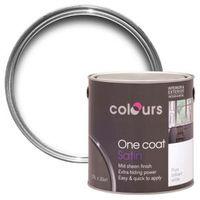 Colours One Coat Interior & Exterior Pure Brilliant White Satin Wood & Metal Paint 2.5L