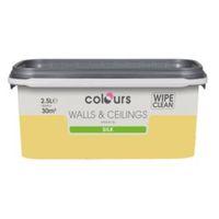 colours buttercup silk emulsion paint 25l