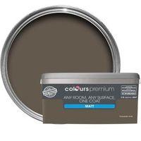 colours premium chocolate torte matt emulsion paint 25l