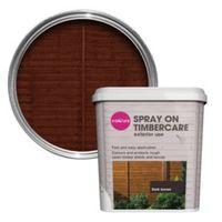 Colours Spray On Timbercare Dark Brown Shed & Fence Stain 5L
