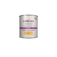 colours indoor beech satin wood varnish 250ml