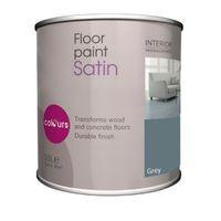 Colours Grey Satin Floor Paint 2.5L